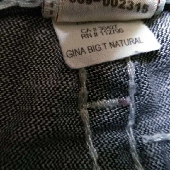 True Religion Gina Big T Stretch Jeans 25  L34 - Picture 10 of 11
